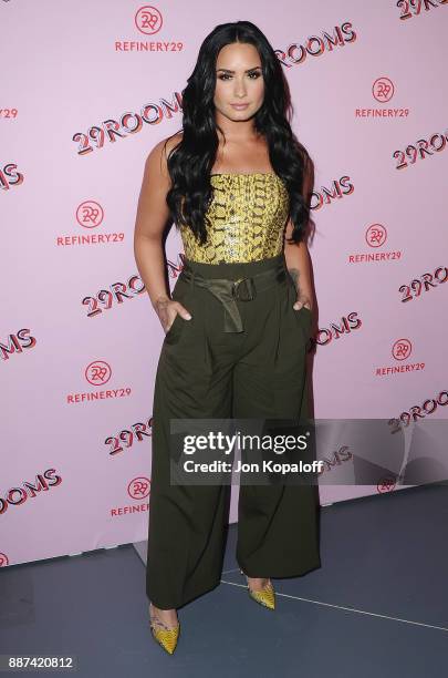 Demi Lovato attends Refinery29 29Rooms Los Angeles: Turn It Into Art at ROW DTLA on December 6, 2017 in Los Angeles, California.