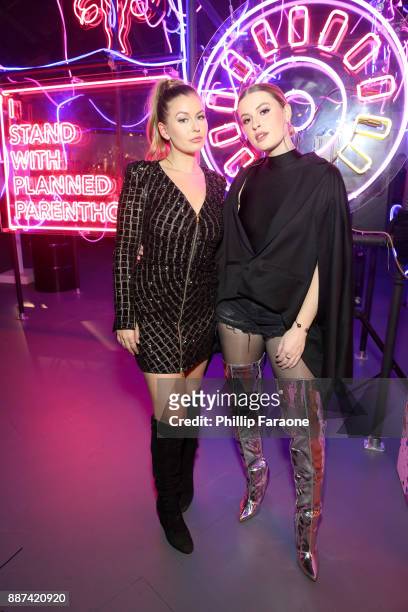 Serena Kerrigan and FLETCHER attend Refinery29 29Rooms Los Angeles: Turn It Into Art Opening Night Party at ROW DTLA on December 6, 2017 in Los...