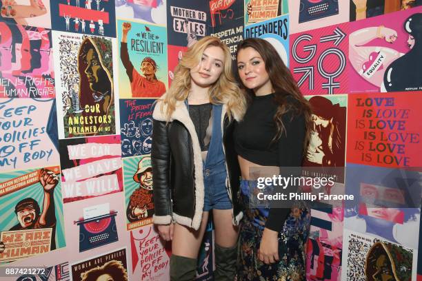 Peyton List and Krissy Saleh attend Refinery29 29Rooms Los Angeles: Turn It Into Art Opening Night Party at ROW DTLA on December 6, 2017 in Los...