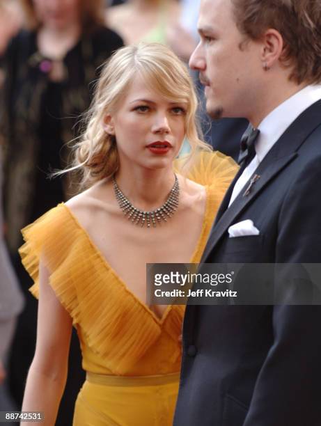 Michelle Williams, nominee Best Actress in a Supporting Role for �Brokeback Mountain� and Heath Ledger, nominee Best Actor in a Leading Role for...