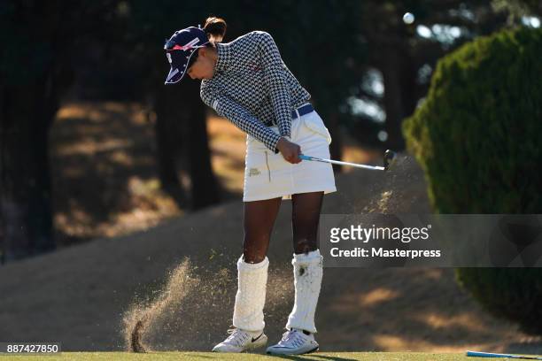 Shiho Kawasaki of Japan shots during the first round of the LPGA Rookie Tournament at Great Island Club on December 7, 2017 in Chonan, Chiba, Japan.