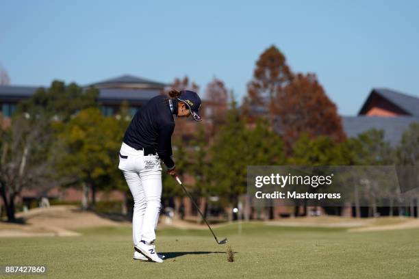 Rei Matsuda of Japan shots during the first round of the LPGA Rookie Tournament at Great Island Club on December 7, 2017 in Chonan, Chiba, Japan.