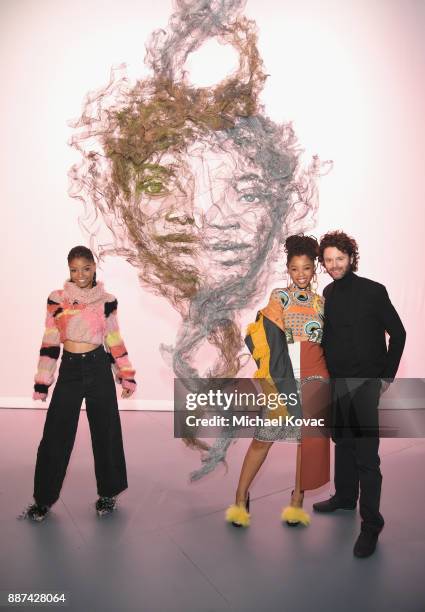 Halle Bailey, Chloe Bailey and Benjamin Shine attend Refinery29 29Rooms Los Angeles: Turn It Into Art Opening Night Party at ROW DTLA on December 6,...