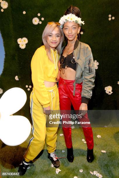 Indah Nur and Zolee Griggs attend Refinery29 29Rooms Los Angeles: Turn It Into Art Opening Night Party at ROW DTLA on December 6, 2017 in Los...