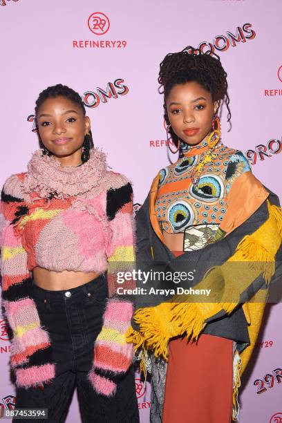 Halle Bailey and Chloe Bailey attend Refinery29 29Rooms Los Angeles: Turn It Into Art at ROW DTLA on December 6, 2017 in Los Angeles, California.