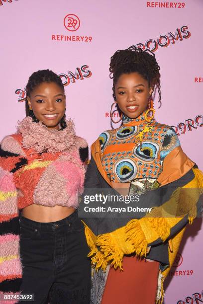 Halle Bailey and Chloe Bailey attend Refinery29 29Rooms Los Angeles: Turn It Into Art at ROW DTLA on December 6, 2017 in Los Angeles, California.