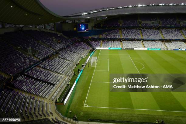 General View of Hazza bin Zayed Stadium, home of Al Ain FC of the UAE Pro League during the FIFA Club World Cup match between at Al Jazira and...