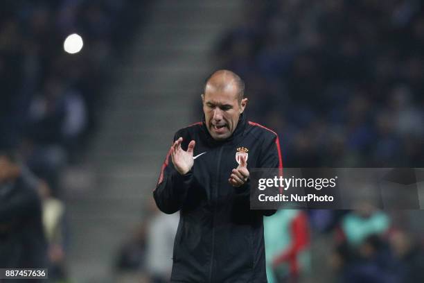 Leonardo Jardim head coach of AS Monaco FC during the UEFA Champions League Group G match between FC Porto and AS Monaco FC at Dragao Stadium on...