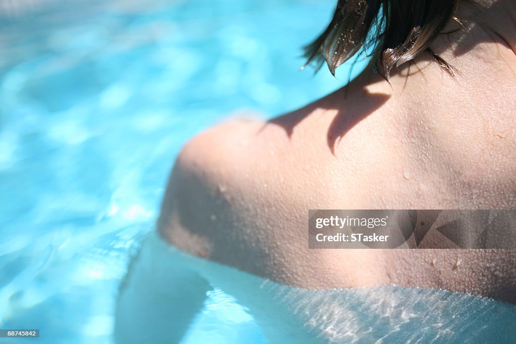 Woman in swimming pool