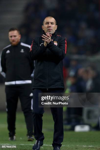 Leonardo Jardim head coach of AS Monaco FC during the UEFA Champions League Group G match between FC Porto and AS Monaco FC at Dragao Stadium on...