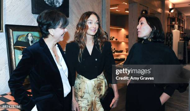 Melanie Acevedo, Kelly Wearstler and Dara Caponigro attend Kelly Wearstler hosts "The Authentics" book signing launch party for Melanie Acevedo and...