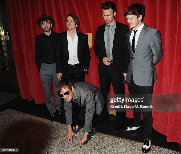 Ciaran Jeramiah, Kevin Jerimiah, Dan Gillespie Sells, Paul Stewart and Richard Jones of The Feeling arrive at the European Premiere of 'Public...