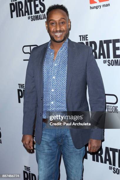 Actor Mohamed Hakeemshady attends the premiere of "The Pirates Of Somalia" at The TCL Chinese 6 Theatres on December 6, 2017 in Hollywood, California.