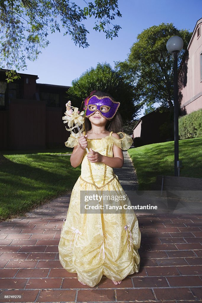 African girl in fairy princess costume