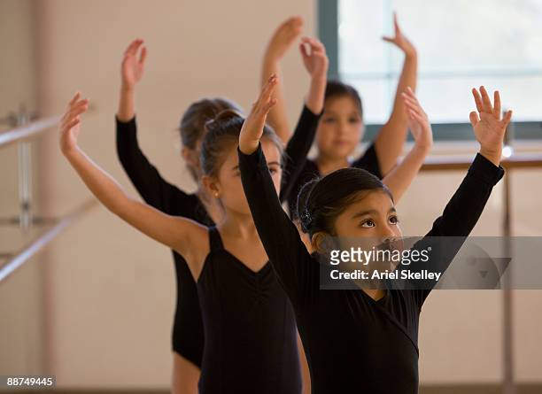 Young girls in ballet class