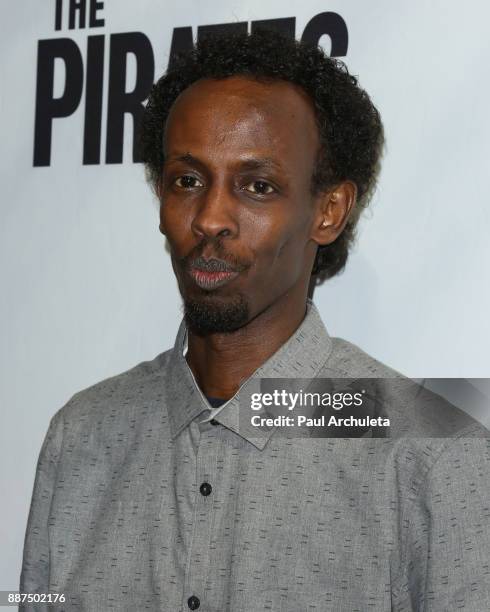 Actor Barkhad Abdi attends the premiere of "The Pirates Of Somalia" at The TCL Chinese 6 Theatres on December 6, 2017 in Hollywood, California.