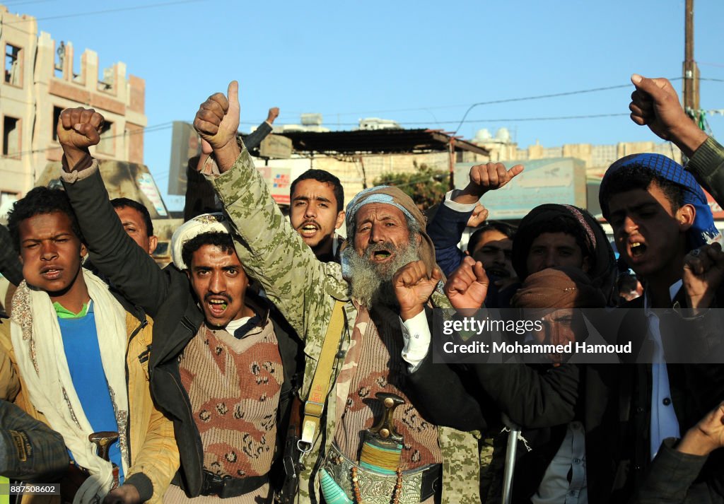 Houthi Rally Celebrates Death Of Yemen's Ex-President Saleh