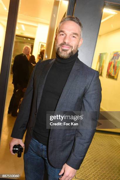 Actor Philippe Bas attends Caroline Faindt Exhibition Preview at Espace Reduit on December 6, 2017 in Paris, France.