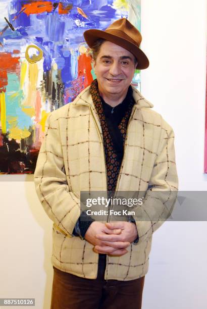 Actor Simon Abkarian attends Caroline Faindt Exhibition Preview at Espace Reduit on December 6, 2017 in Paris, France.