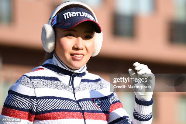 Riko Inoue of Japan smiles during the first round of the LPGA Rookie Tournament at Great Island Club on December 7, 2017 in Chonan, Chiba, Japan.