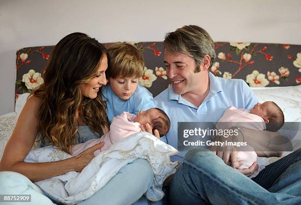 In this complementary handout image provided by Robin Layton, Sarah Jessica Parker holding daughter Marion Loretta Elwell Broderick, couple�s son...