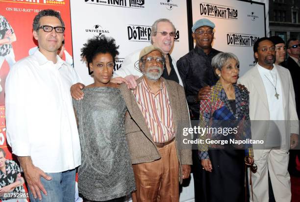 John Turturro, Joie Lee, composer Bill Lee, Danny Aiello,Samuel L. Jackson, Ruby Dee Davis and director Spike Lee attend the 20th Anniversary...