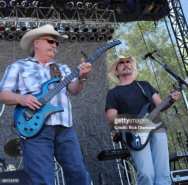 Howard Bellamy and David Bellamy perform during Country Stampede 2009 at Tuttle Creek State Park on June 28, 2009 in Manhattan, Kansas.