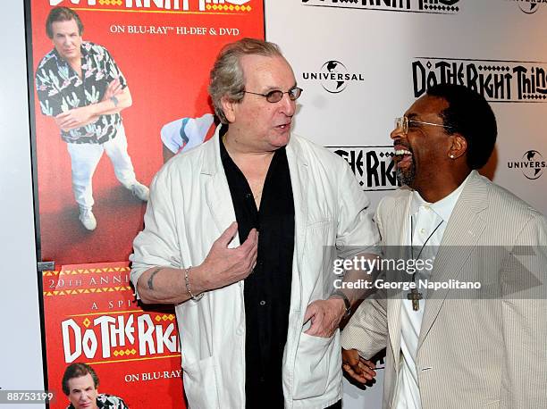 Actor Danny Aiello and director Spike Lee attend the 20th Anniversary screening of "Do The Right Thing" at the Directors Guild of America Theater on...