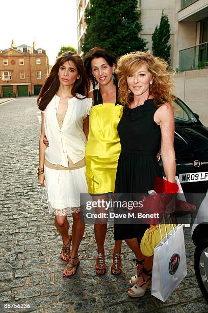 Anastasia Webster , Kelly Hoppen and Lisa B attend a girls dinner and treasure hunt at Zuma restaurant to promote the new Fiat 500 convertible and...