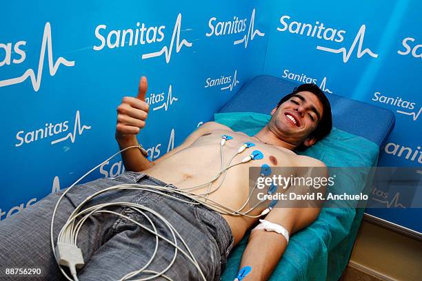 Kaka attends a Real Madrid Medical, before his official presentation as new Real Madrid Player, at the Sanitas La Moraleja Hospital on June 30, 2009...