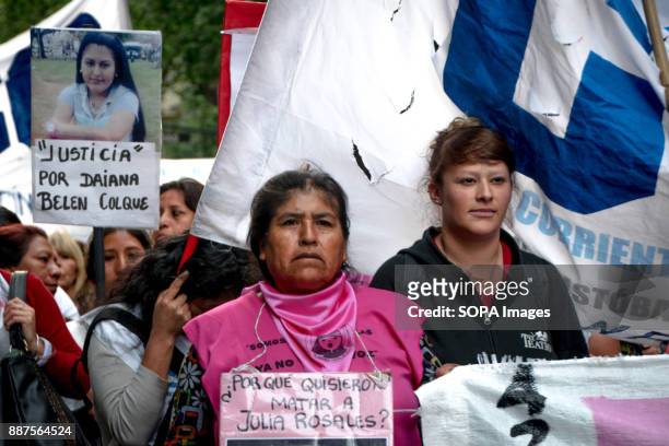 Protestors demand justice for murdered Argentine women. Marching from the nation's iconic Congreso buildings to Plaza De Mayo, these women are...