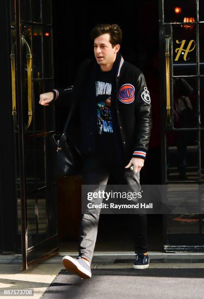 Mark Ronson is seen walking in Soho on December 6, 2017 in New York City.