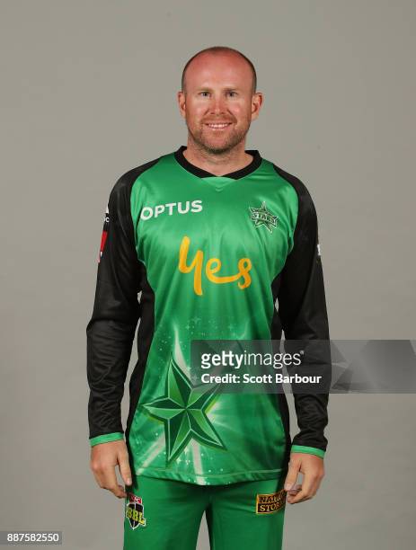Ben Dunk poses during a Melbourne Stars BBL headshots session on December 7, 2017 in Melbourne, Australia.