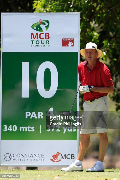 Mark Mouland of Wales plays from 10th tee during the ProAm ahead of the first round of the MCB Tour Championship played over the Legend Course at...