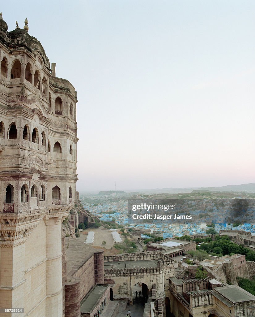 Mehrangi Fort, with blue city in background