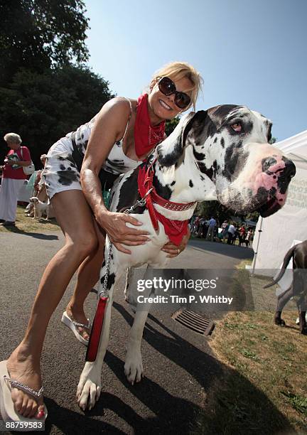 Jilly Johnson at the Macmillan Dog Day in aid of Macmillan Cancer Support in Royal Chelsea Hospital on June 30, 2009 in London, England.