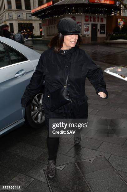 Dawn French arrives at Global House on December 7, 2017 in London, England.