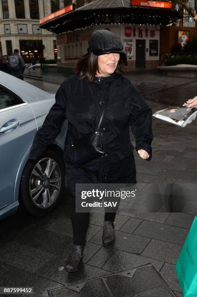 Dawn French arrives at Global House on December 7, 2017 in London, England.