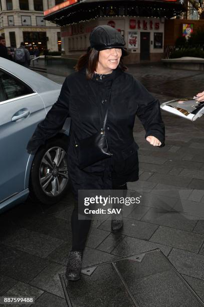 Dawn French arrives at Global House on December 7, 2017 in London, England.