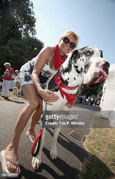 Jilly Johnson at the Macmillan Dog Day in aid of Macmillan Cancer Support in Royal Chelsea Hospital on June 30, 2009 in London, England.