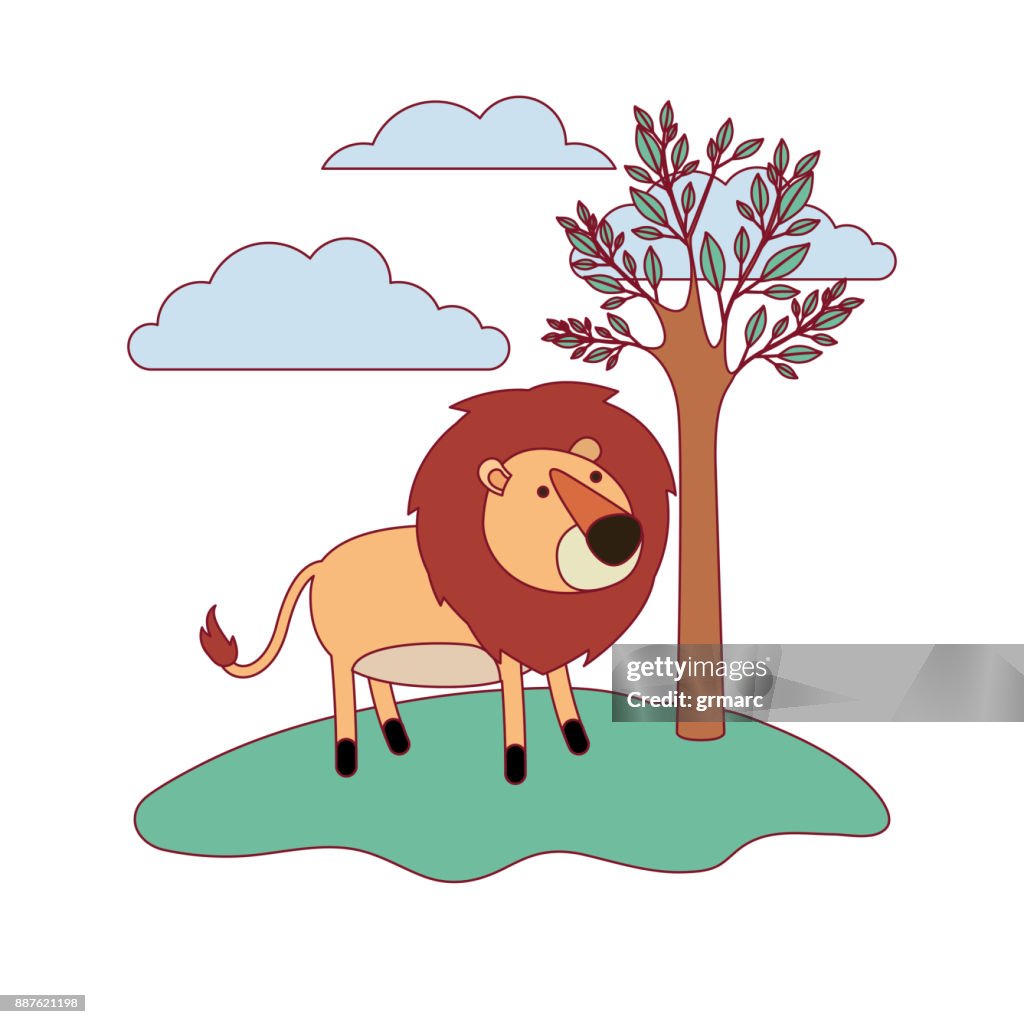 Dibujos Animados De León En El Bosque Al Lado De Los Árboles De Colores Silueta Contorno Delgado Ilustración de stock - Getty Images Dibujos Animados De León En El Bosque Al Lado De Los Árboles De Colores Silueta Contorno Delgado Ilustración de stock - Getty Images