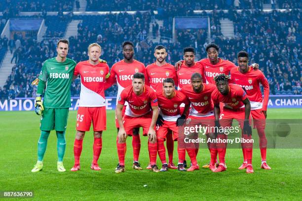 Team of Monaco line up Diego Benaglio, Kamil GLik, Soualiho Meite, Rachid Ghezzal, Jemerson, Terence Kongol and Adama Diakhaby Guido Carrillo, Rony...