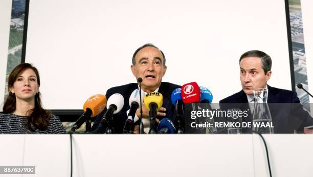 Former pilot Julio Poch gives a press conference at Schiphol Airport on December 7, 2017. Poch was suspected of taking part in so-called death...