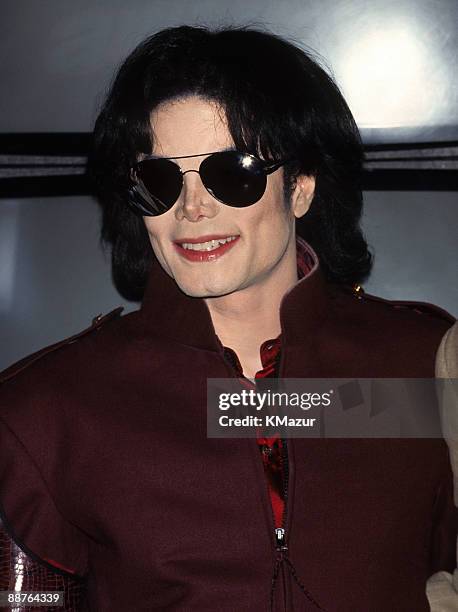 Michael Jackson attends MTV press conference on January 1, 1995 in New York City.