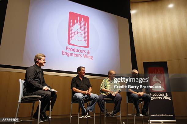 Ron Nevison , Keith Olsen and Mike Clink attend the GRAMMY SoundTables: Behind the Glass at Shure, Inc on June 25, 2009 in Niles, Illinois.