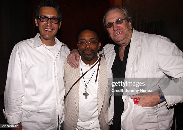 Actor John Turturro, director Spike Lee, and actor Danny Aiello attend an after party following the 20th anniversary screening of "Do The Right...