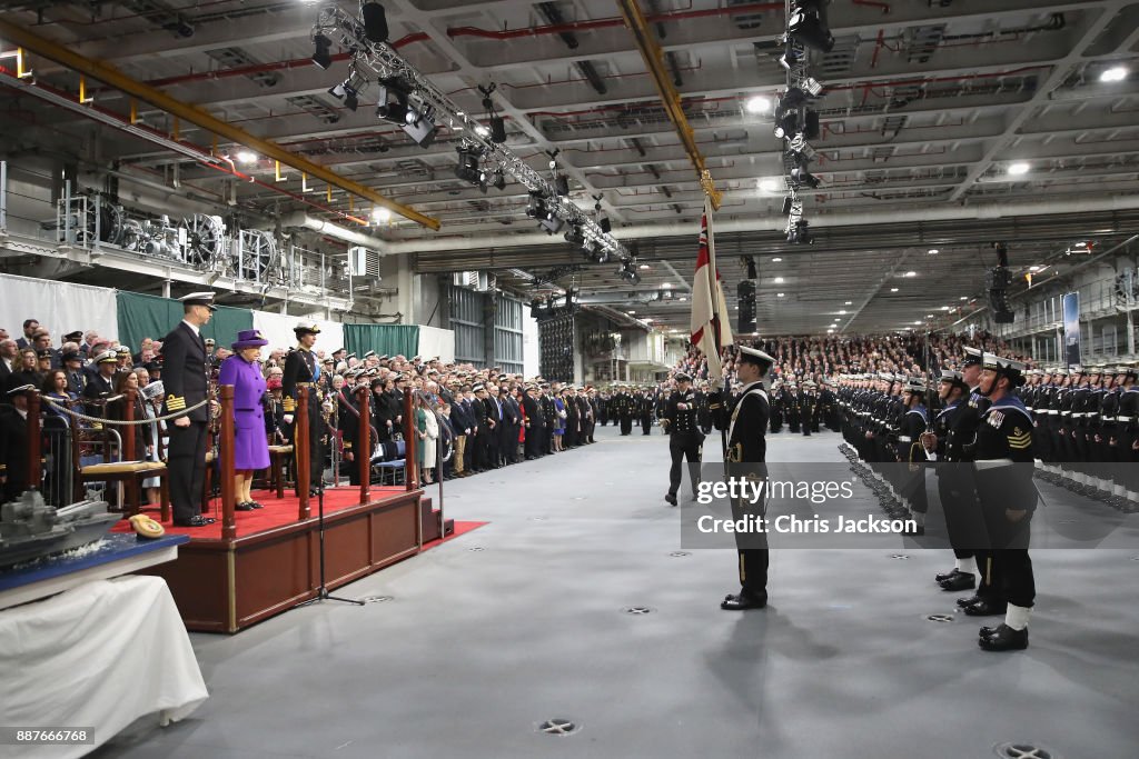 The Queen And The Princess Royal Visit HM Naval Base In Portsmouth