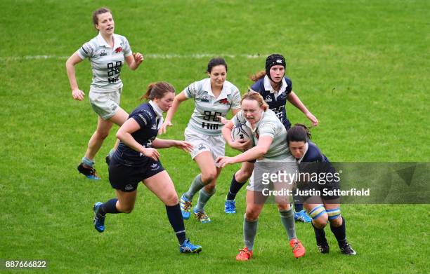 Mary Coleman of Cambridge University in action during the Womens Varsity Match between Oxford University and Cambridge University at Twickenham...