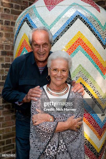 Ottavio Missoni and Rosita Missoni attend the private view hosted by Missoni at The Estoric Collection of Modern Italian Art on June 30, 2009 in...