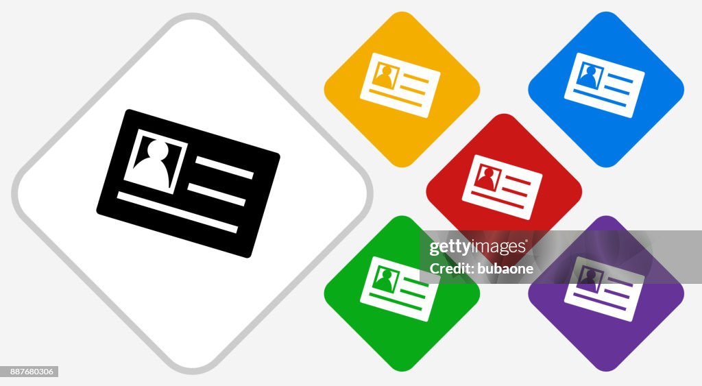 Carte d’identité couleur diamant Vector Icon